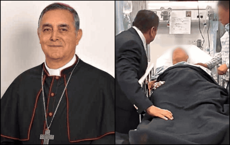 El obispo Salvador Rangel reapareció tras su desaparición e internamiento hospitalario. ESPECIAL/Facebook