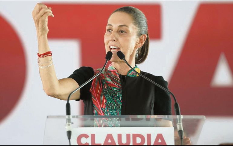 Claudia Sheinbaum, candidata presidencial de la coalición “Sigamos Haciendo Historia”. EL INFORMADOR/ Archivo
