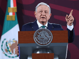 López Obrador durante su conferencia de prensa, este miércoles 29 de mayo, en Palacio Nacional. SUN/Fernanda Rojas/RDB.