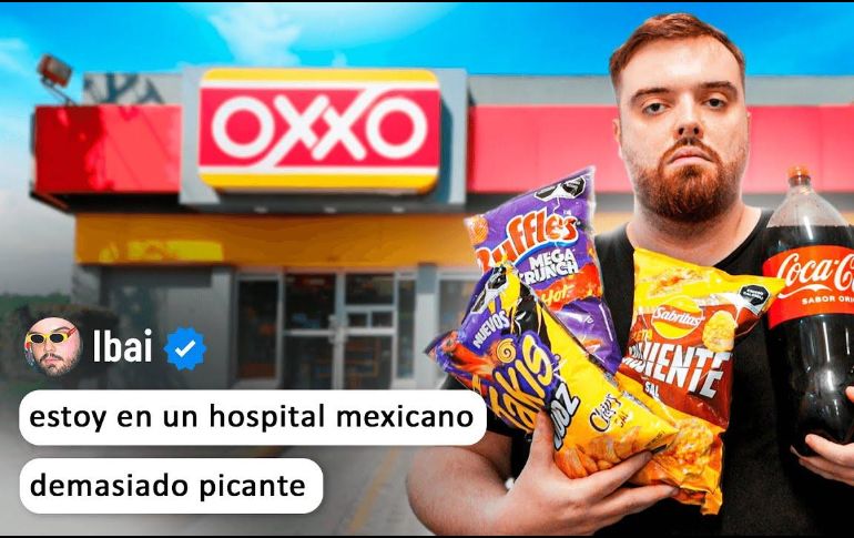 El streamer español Ibai revisó un par de productos del OXXO en su último video posteado en su canal oficial de YouTube. ESPECIAL / YouTube