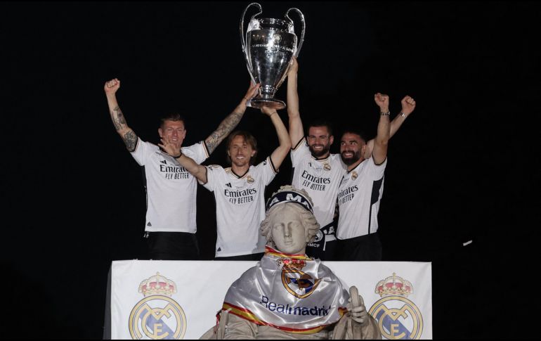 Real Madrid, en la celebración del título de la Champions League. AFP / ARCHIVO