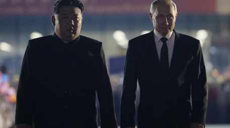 Esta semana Vladimir Putin visitó a Kim Jong-un en Corea del Norte por primera vez. EFE/SPUTNIK/G. Grigorov