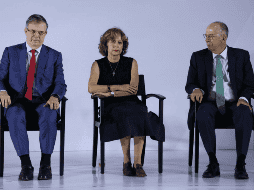 Julio Berdegué Sacristán (d) fue presentado ayer por Claudia Sheinbaum Pardo como parte de su proximo gabinete.  SUN / D. Simón Sánchez