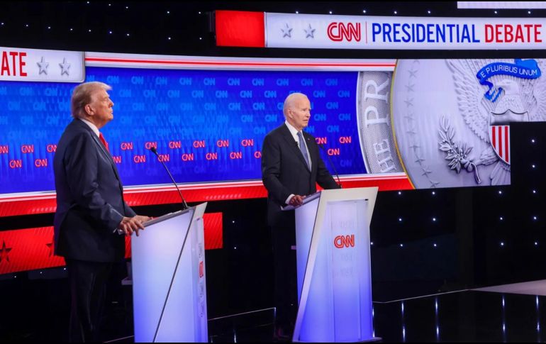 Esta no es la primera vez que Biden y Trump se enfrentan en un debate televisado. EFE / M. REYNOLDS