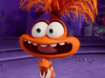 "Ansiedad" tiene ojos verdes, lo que contrasta con su cuerpo naranja. INSTAGRAM/@pixar