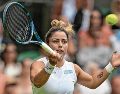 Renata Zarazúa es la primera tenista mexicana en jugar en la cancha central de Wimbledon. AFP/G. Kirk