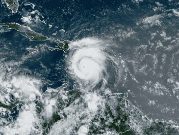 Hay una alerta por huracán activa en Jamaica y un aviso para las islas de Gran Caimán, Pequeña Caimán y Caimán Brac. ESPECIAL / NOAA