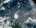 Fotografía satelital muestra el estado del huracán "Beryl" que aumentó a categoría 5 la noche del lunes y ha dejado destrucción a su paso. EFE / Oficina Nacional De Administración Oceánica Y Atmosferica