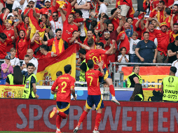 España celebra el pase a semifinales de la Euro 2024. EFE / F. Vogel