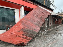 Fotografía que muestra los daños causados tras el paso del huracán 