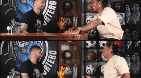 Joel Huiqui durante la entrevista con Yosgart Gutiérrez. ESPECIAL/Fotos de EL RePortero en YouTube