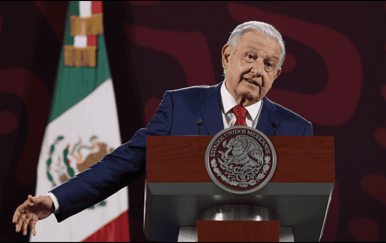 Andrés Manuel López Obrador, durante su conferencia de prensa matutina de hoy 19 de julio en Palacio Nacional de la Ciudad de Mexico. EFE/Jose Mendez