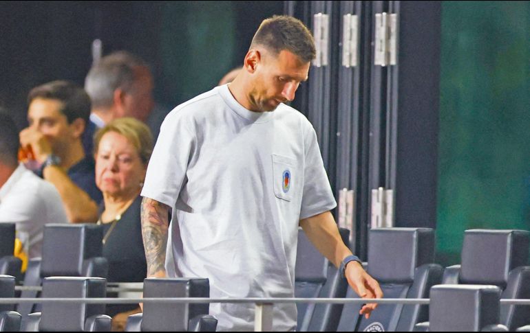 La lesión que padece Messi es en los ligamentos de su tobillo derecho, de acuerdo con lo analizado por el Inter Miami. AFP/M. Briggs