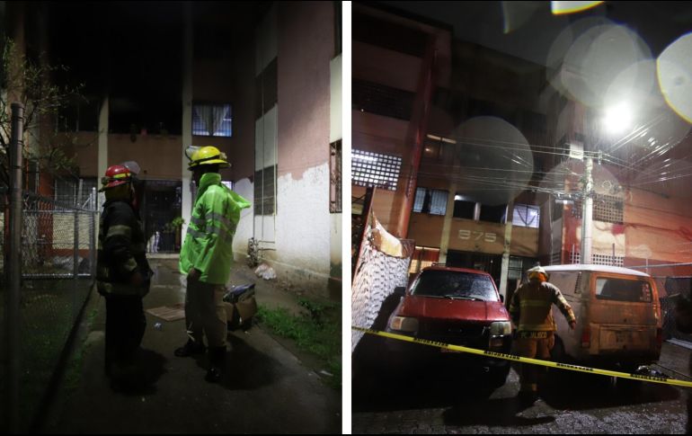 Los brigadistas informaron de la evacuación de 33 personas residentes del edificio y ninguna de ellas tuvo lesiones. ESPECIAL / Bomberos Guadalajara