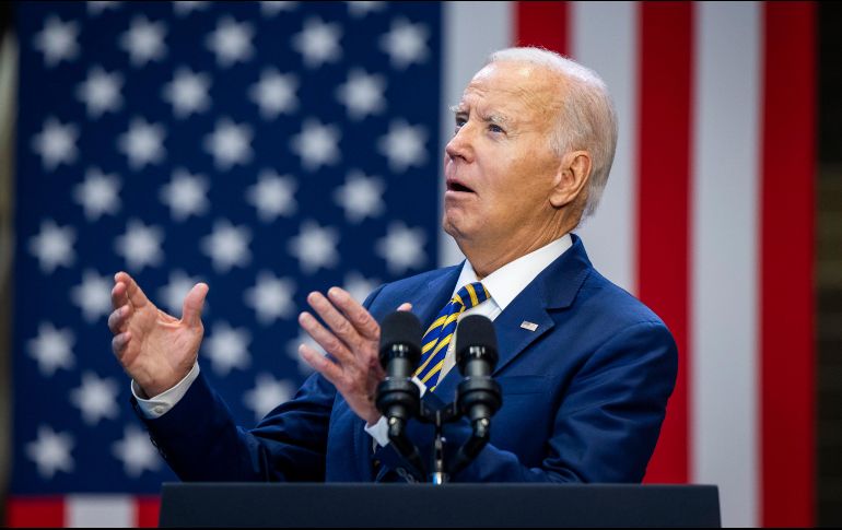 Líderes internacionales externaron hoy sus respetos al presidente estadounidense, Joe Biden. EFE/ J. SCALZO.