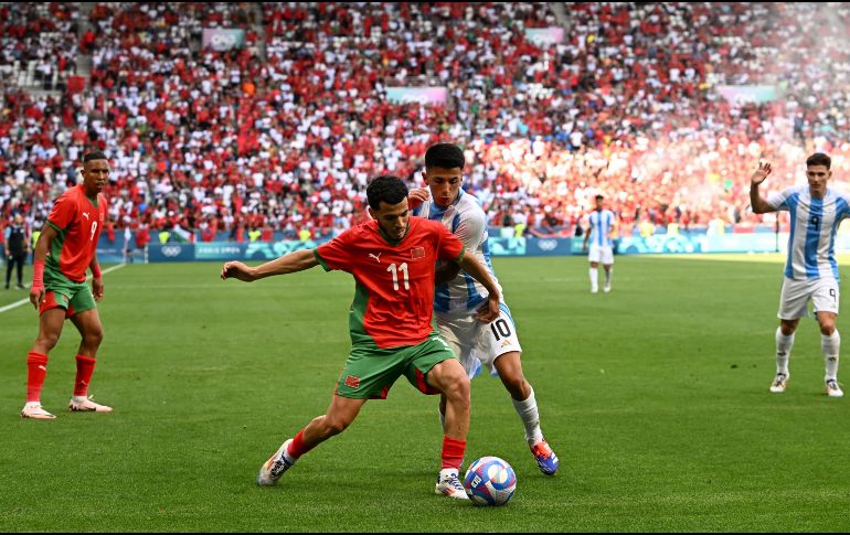 Argentina y Marruecos se midieron este miércoles en el futbol olímpico, donde se vivieron todo tipo de emociones. AFP / A. Finistre