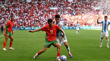 Argentina y Marruecos se midieron este miércoles en el futbol olímpico, donde se vivieron todo tipo de emociones. AFP / A. Finistre