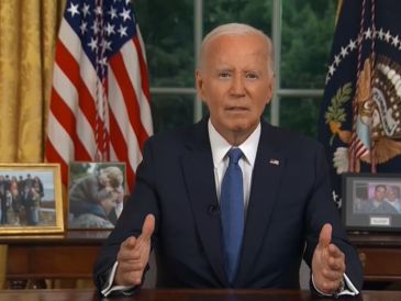 "La defensa de la democracia es más importante que cualquier título", afirmó Biden en el discurso. CORTESÍA