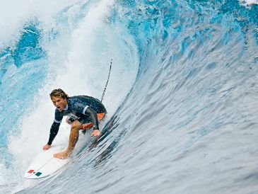 Por su lugar de nacimiento, Alan Cleland estaba llamado a hacer del surf un estilo de vida. AFP/J. Brouillet