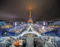 La torre Eiffel fue la protagonista de la inauguración de los Juegos Olímpicos París 2024. AFP