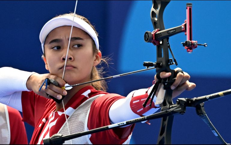 El equipo mexicano femenil de tiro con arco cayó en semifinales ante China, en los Juegos Olímpicos de París 2024. AFP