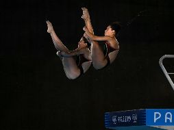 Las mexicanas totalizaron 62.40 puntos después de cinco clavados. AFP