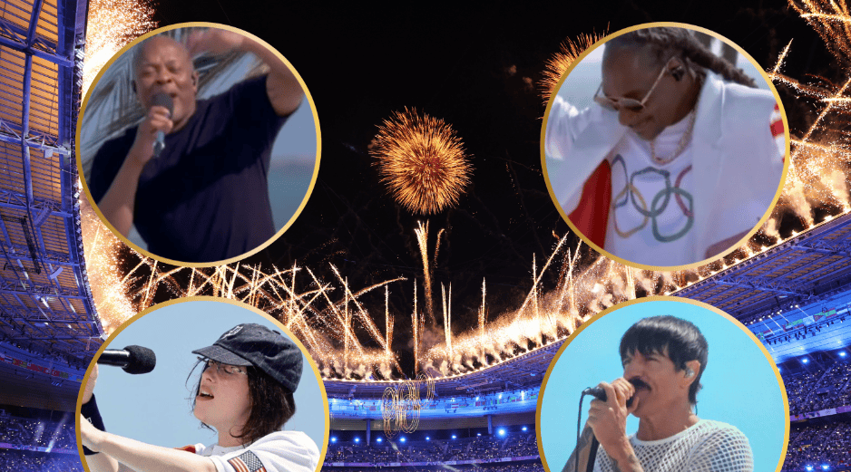 Red Hot Chili Peppers, Dr. Dre, Billie Eilish y Snoop Dogg fueron las apariciones estelares en la Ceremonia de Clausura de los Juegos Olímpicos París 2024. ESPECIAL / EFE / S. GUTIERREZ