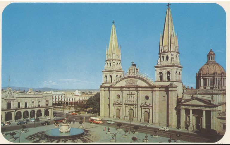 Imagen de la Catedral de Guadalajara, ícono de la ciudad, a mediados del siglo XX. EL INFORMADOR/ ARCHIVO