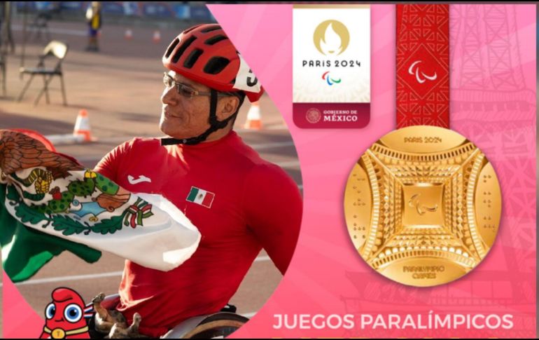 El mexiquense concretó la segunda medalla de oro en paratletismo, la tercera en general y la decimoprimera presea para la delegación mexicana en suelo parisino. X / CONADE