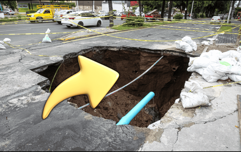 El municipio de Guadalajara es donde se registran más socavones. EL INFORMADOR / ARCHIVO