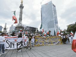 Continúan las protestas en contra de la reforma al Poder Judicial en el Ángel de la Independencia. EL UNIVERSAL