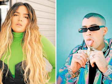 Karol G y Bad Bunny, ambos reggaetoneros parten como favoritos para la ceremonia del Latin Grammy. EFE