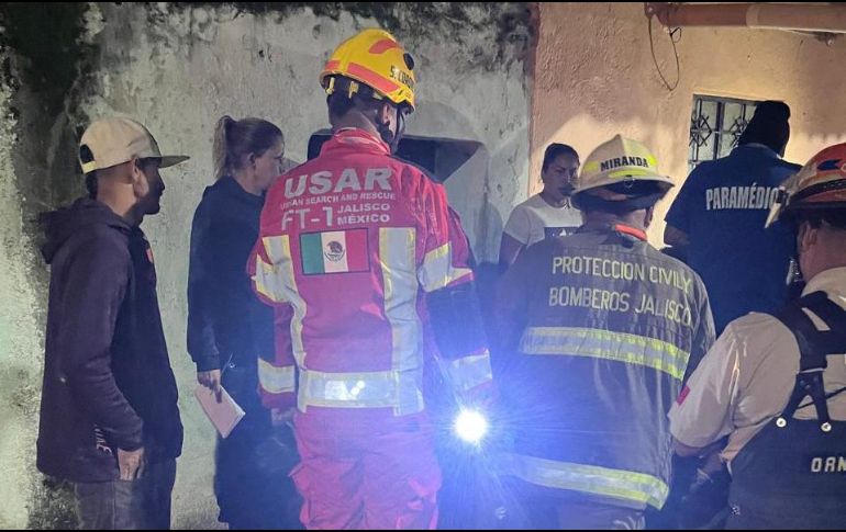 La causa del colapso fue el reblandecimiento del techo debido a las fuertes lluvias registradas durante la madrugada de este jueves. ESPECIAL/ Protección Civil