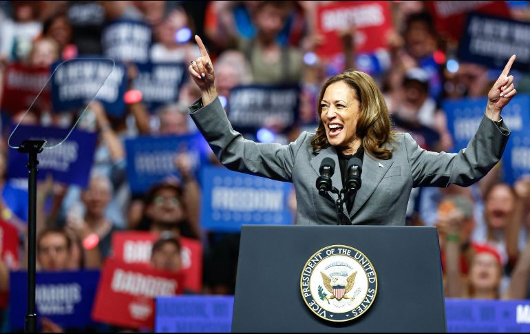 Kamala Harris fue percibida como ganadora en el primer debate con Trump. EFE/K. Krzaczynski