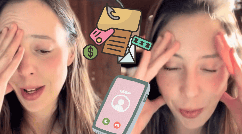 Sofía recibió una llamada en la que alguien, que parecía conocerla, le dijo que había un intento de cargo no autorizado en su tarjeta. TIKTOK / @sofianinoderivera / Canva