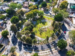 Toma aérea que muestra cómo quedó la rehabilitación de la Glorieta Monraz. EL INFORMADOR/A. Navarro