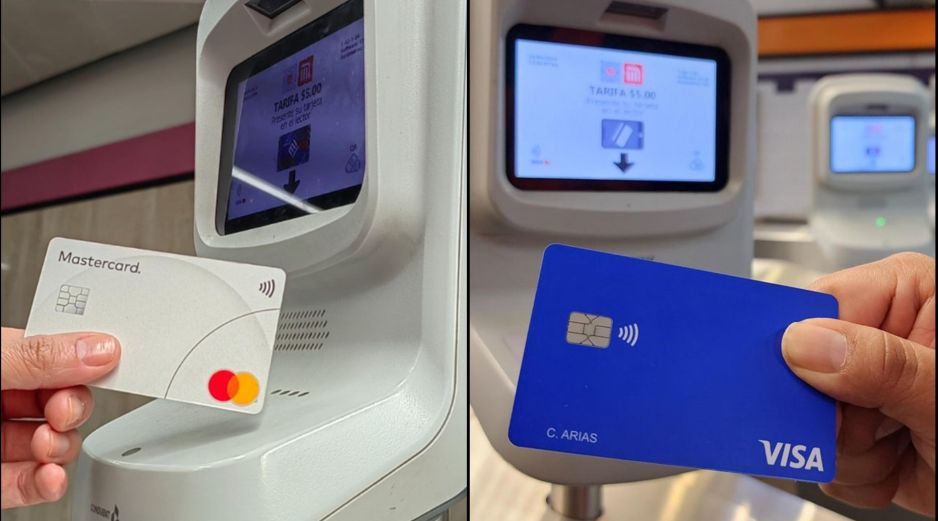 Las tarjetas bancarias sin contacto presentan el icono de wifi en la parte frontal. METRO CDMX