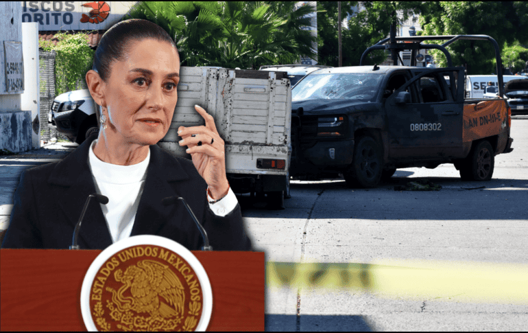 Sheinbaum Pardo afirmó que las autoridades ya realizan las investigaciones, tras el reporte de 12 tiros contra la fachada del diario. NTX / ARCHIVO / EFE / M. Guzmán