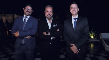 Juan Domínguez, Ricardo Acosta y Omar Silerio. GENTE BIEN JALISCO/ C. Jimeno