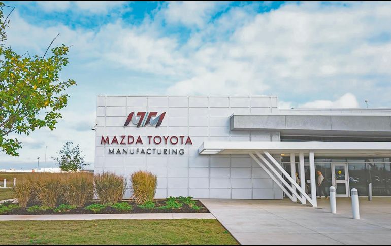 Fachada de la planta de Mazda Toyota Manufacturing. CORTESÍA