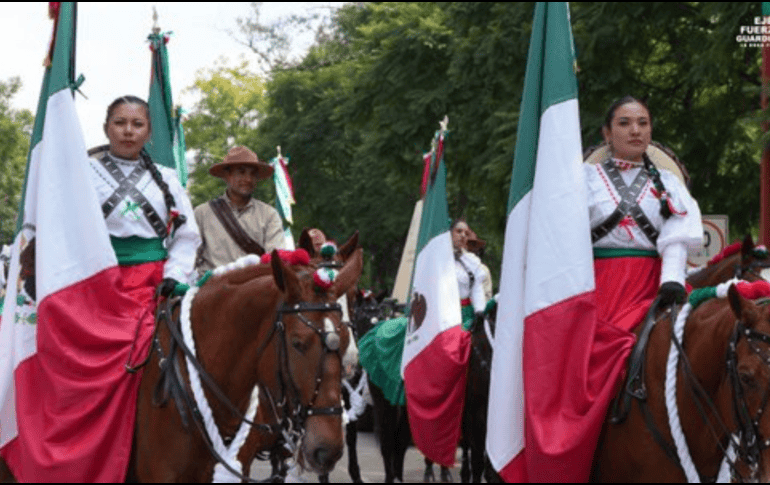El 40% de los participantes en la columna del desfile son mujeres. X/@SEDENAmx