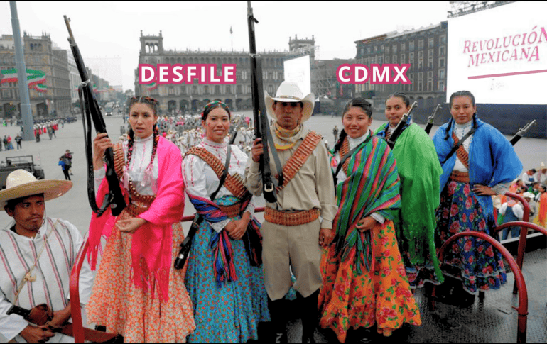 El desfile por la Revolución Mexicana es una de las celebraciones más grandes que tiene lugar en el Zócalo de la CDMX. EL UNIVERSAL / D. Sanchez