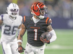 Ja’Mar Chase (#1) tuvo anoche dos recepciones de anotación y llegó a 15. AFP/R. Jenkins