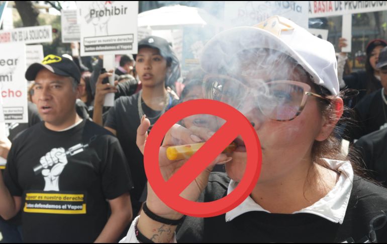 Pese a las manifestaciones en contra de la reforma constitucional, el Senado de México aprobó la prohibición constitucional de vapeadores y cigarrillos electrónicos. SUN / EELG