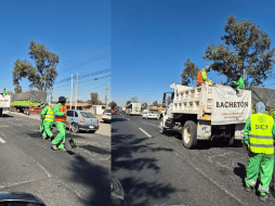Debido a la gran cantidad de baches que había sobre la carretera a Chapala los llanteros ubicados en la zona cada vez tienen más clientela. CORTESÍA.