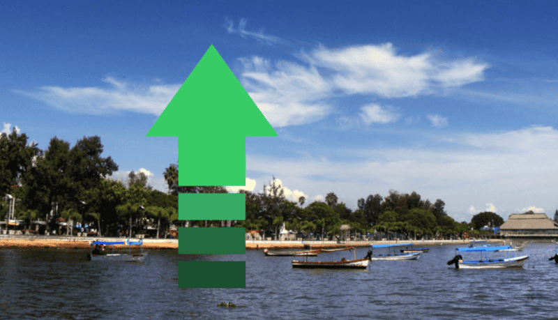  El día de hoy, martes 31 de diciembre de 2024, último día del año, el Lago de Chapala refleja un nivel de agua estable. ESPECIAL 