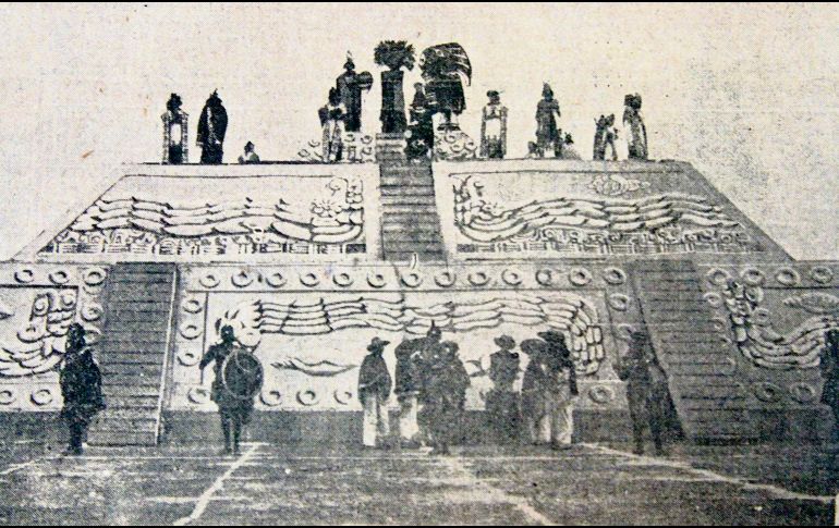 Maqueta del templo dedicado a Quetzalcóatl. ESPECIAL