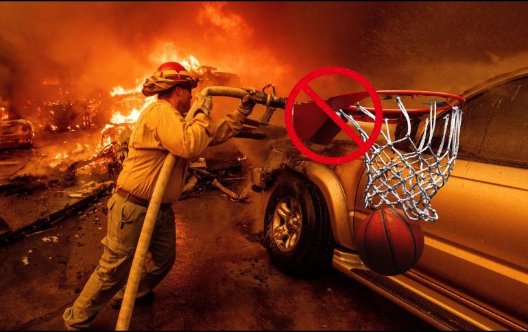 Actualmente, hay cinco fuegos activos en la zona de Los Ángeles que ya han arrasado unas 11 mil 770 hectáreas. ESPECIAL AP / E. Swope y CANVA