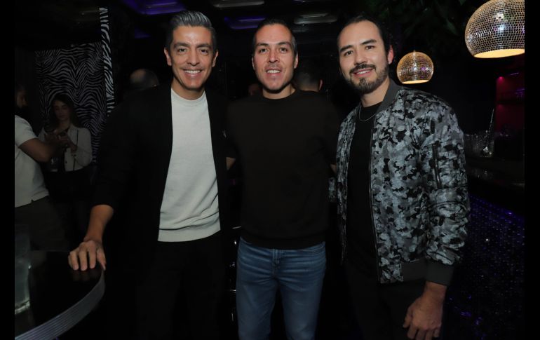Héctor Béjar, Rodrigo Arias y Enrique Ortiz. GENTE BIEN JALISCO / C. Jimeno