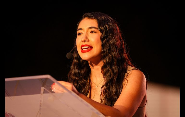 Zoe García, presidenta de la Federación de Estudiantes Universitarios (FEU) de la Universidad de Guadalajara rindió su segundo informe de actividades al frente de la organización. EL INFORMADOR / H. Figueroa